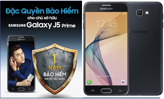 ĐẶC QUYỀN BẢO HIỂM CHO CHỦ SỞ HỮU SAMSUNG GALAXY J5 PRIME