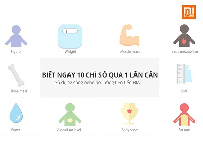 10 chỉ số của bạn chỉ qua một lần đo trên Xiaomi Smart Scale 2.