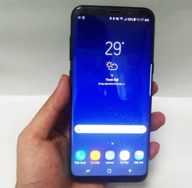 dán cường lực s8, s8 plus thực tế