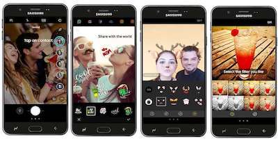 Tính năng Live stickers và Live filters trên camera salfie