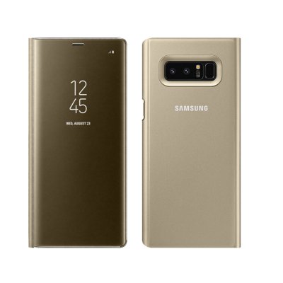 Có thiết kế mặt trước dạn trong mờ có thể nhìn xuyên qua Bao Da Clear View Samsung Galaxy Note 8