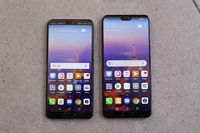 Màn hình của 2 phiên bản P20 và P20 Pro có 