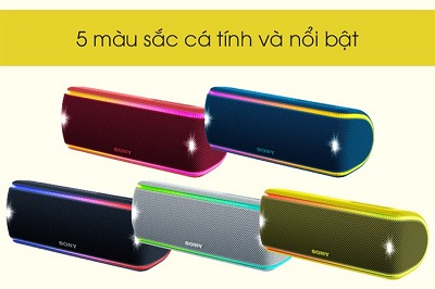 5 màu sặc khác nhau cho loa Sony SRS - XB31