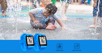 Công nghệ chống nước chuẩn IP64 giúp bé thoải mái vui chơi và thể thao