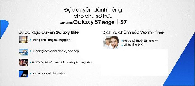 ưu đãi đặc quyền luxury elite cho chủ sở hữu samsung galaxy s7/s7 edge