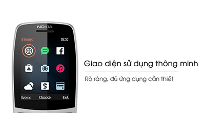 Màu sắc ấn tượng trên điện thoại Nokia 210