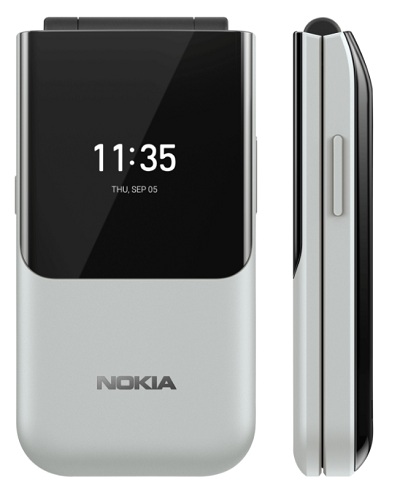 Nút khẩn cấp tích hợp cạnh bên của điện thoại Nokia 2720 Flip