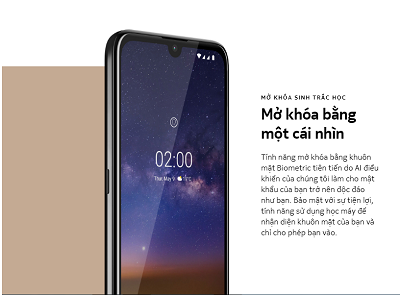 Tính năng mở khóa khuôn mặt trên Nokia 2.2