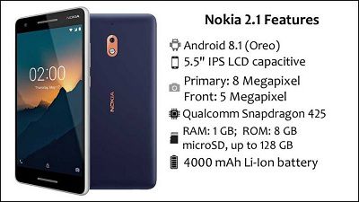 Điện thoại Nokia 2.1 2018