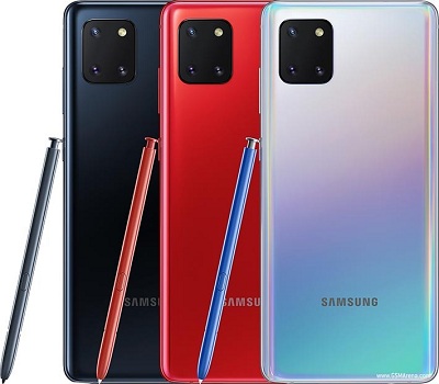 Với 2 màu sặc : Ánh cực quang và Đen pha lê trên điện thoại Samsung Galaxy Note 10 Lite