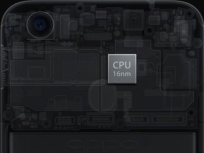 Bên trong thân Oppo F5 là chip, bộ nhớ cực khủng