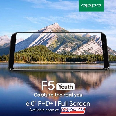 Màn hình Oppo F5 Youth.