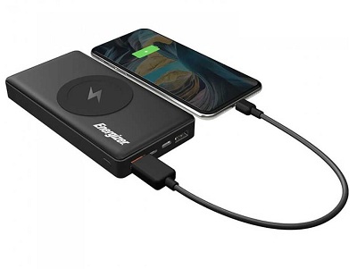 pin sạc dự phòng Energizer 10000mAh tích hợp sạc không dây Qi 5W - QE10000 pin sạc dự phòng Energizer 10000mAh tích hợp sạc không dây Qi 5W - QE10000