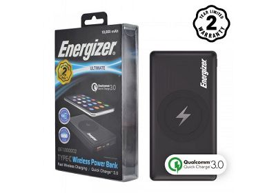 pin sạc dự phòng Energizer 10000mAh tích hợp sạc không dây Qi 5W - QE10000 pin sạc dự phòng Energizer 10000mAh tích hợp sạc không dây Qi 5W - QE10000