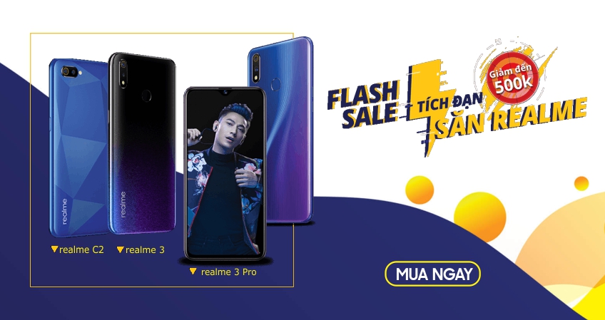 Giá sốc cuối tuần, mua ngay Realme giảm đến 500k vào hai ngày 29-30/06.