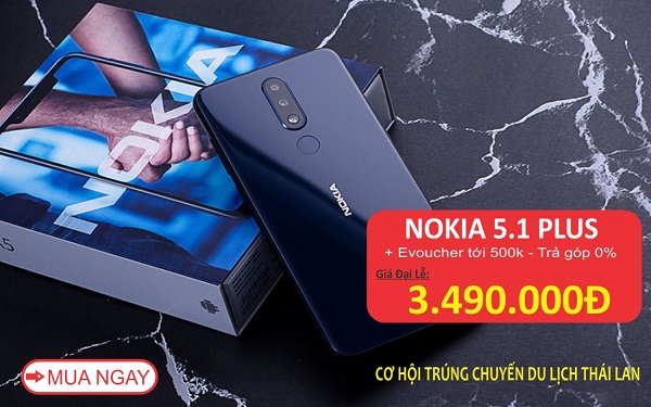 Điện thoại Nokia 5.1 Plus 2018