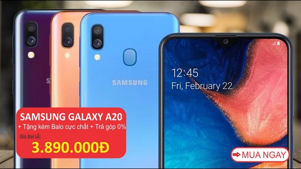 Điện thoại Samsung Galaxy A20