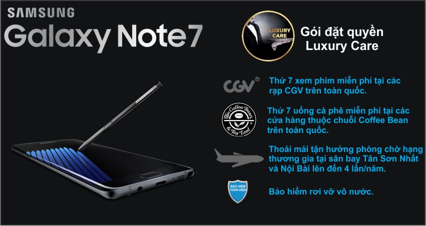 Đặc quyền dành riêng cho chủ sở hữu Samsung Galaxy Note 7