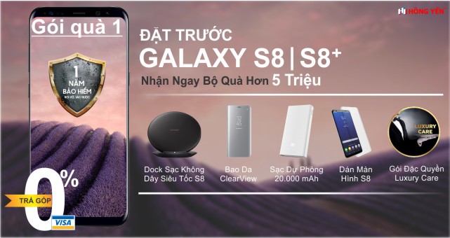 Đặt Trước Samsung Galaxy S8, s8 plus nhận ngay bộ quà 5 triệu