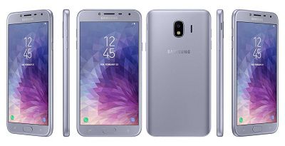 Điện thoại Samsung Galaxy J4 2018 với những góc bo cong mềm mại và tinh tế