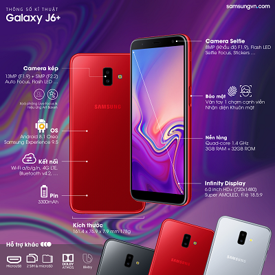 Điện thoại Samsung Galaxy j6+.