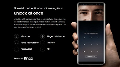 Tính năng bảo mật trên Samsung Galaxy Note 9