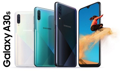 Với 3 màu sắc : Đen, Trắng và Xanh trên Samsung Galaxy A30s