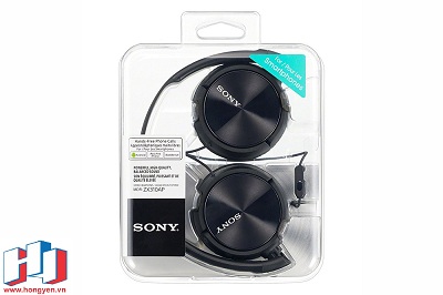 Phần hộp được làm hoàn toàn bằng nhựa trong của Sony MDR-ZX310AP.