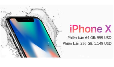 Giá Iphone X 256GB có mức giá lên đến 1.149 USD