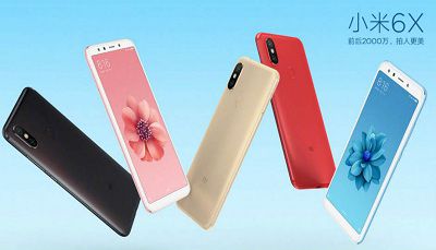5 màu sắc nổi bật : đen, vàng, hồng, đỏ, xanh trên Xiaomi Mi 6X