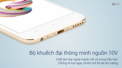 Loa Xiaomi Mi A1 chất hơn với âm-li 10V 