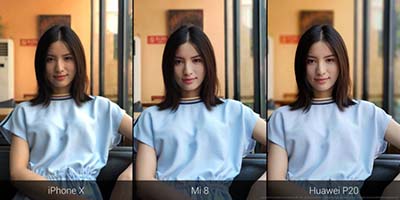 So sánh ảnh gốc và ảnh đã qua chỉnh sử tự động bằng công nghệ trên Xiaomi Mi 8.