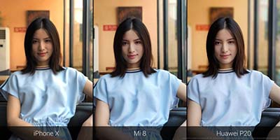 So sánh ảnh gốc và ảnh đã qua chỉnh sử tự động bằng công nghệ trên Xiaomi Mi 8.