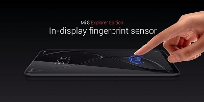 Cảm biến vân tay tích hợp ngay trên màn hình của Xiaomi Mi 8 Pro