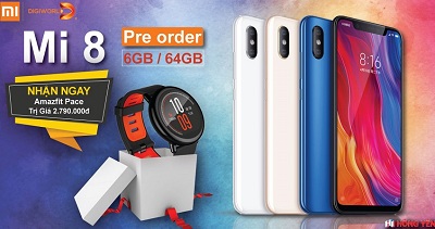 Điện thoại Xiaomi Mi 8