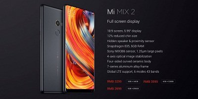 Xiaomi Mix 2 với cấu hình cực mạnh.
