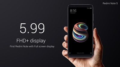 Xiaomi Redmi Note 5 Pro cùng với tỉ lệ màn hình 18:9
