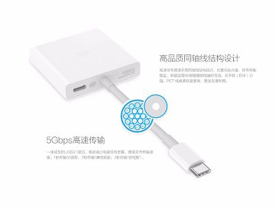 Bộ chuyển đổi Type-C Xiaomi Mi to HDMI, USB