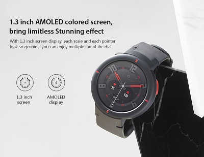 Độ hiển thị trên màn hình của Xiaomi Amazfit Verge sắc nét