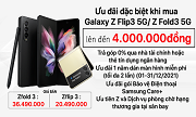 Ưu đãi đặc biệt cuối năm lên đến 4 triệu đồng khi mua Samsung Galaxy ZFold3 5G |ZFlip 3 5G