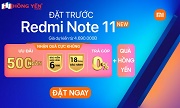 Đặt trước Xiaomi Redmi Note 11 nhận ngay quà khủng tại Hồng Yến mobile