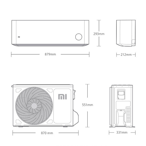 Máy điều hòa 1 chiều Xiaomi 9000BTU-KF-26GW/C2A5 - 1HP