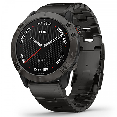 Garmin Fenix 6X Pro Solar With DLC Titanium Bracelet